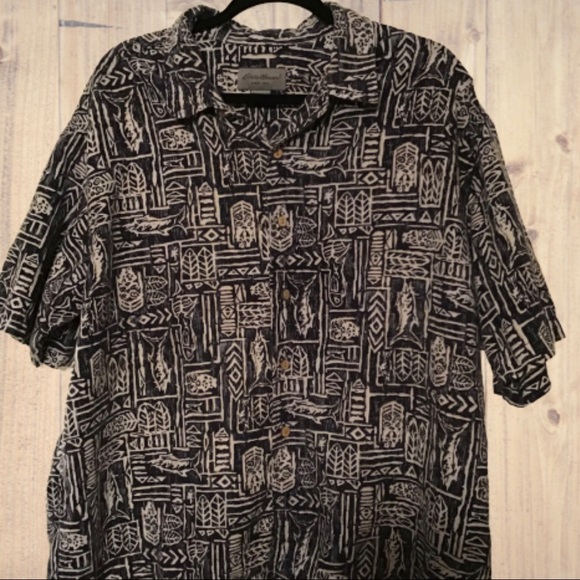 EDDIE BAUER Marlin Print Shirt Size XL - Picture 2 of 7